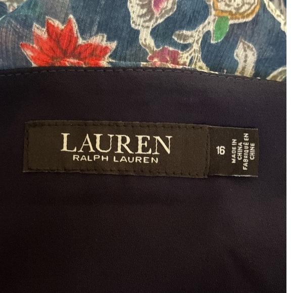 Y2K RALPH LAUREN BLACK LABEL CRINKLE CHIFFON FLORAL TIERED MAXI DRESS SZ 16 - Picture 8 of 8